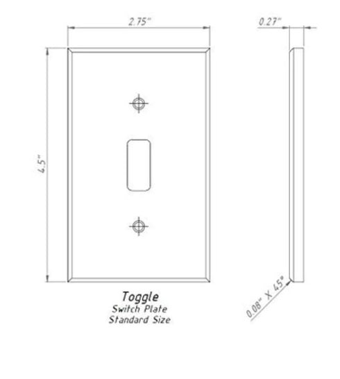 Calacatta Gold Marble  2 3/4 x 4 1/2 Switch Plate 1-TOGGLE Wall Cover